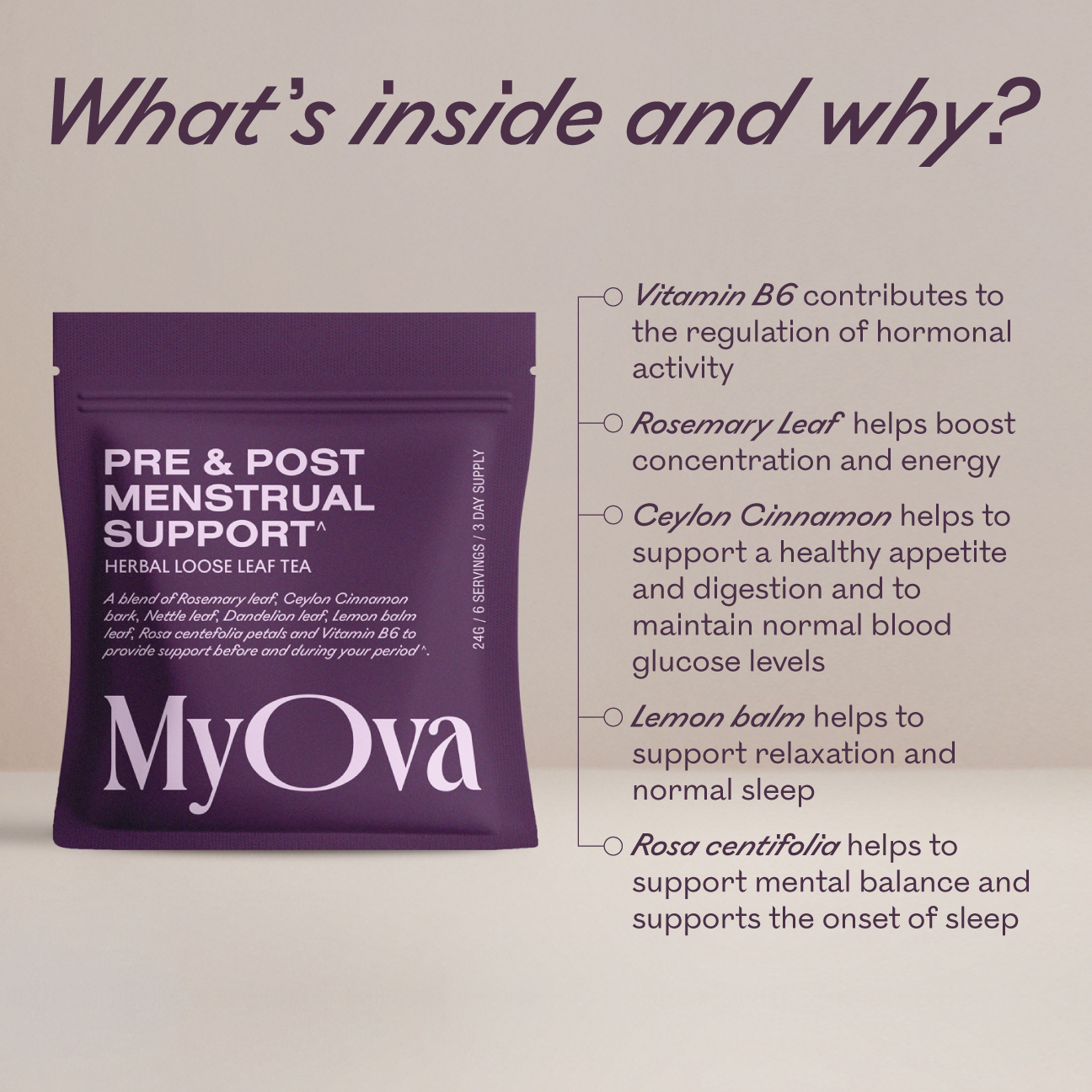 Pre + Post Menstrual Cycle Support Tea Sample Size