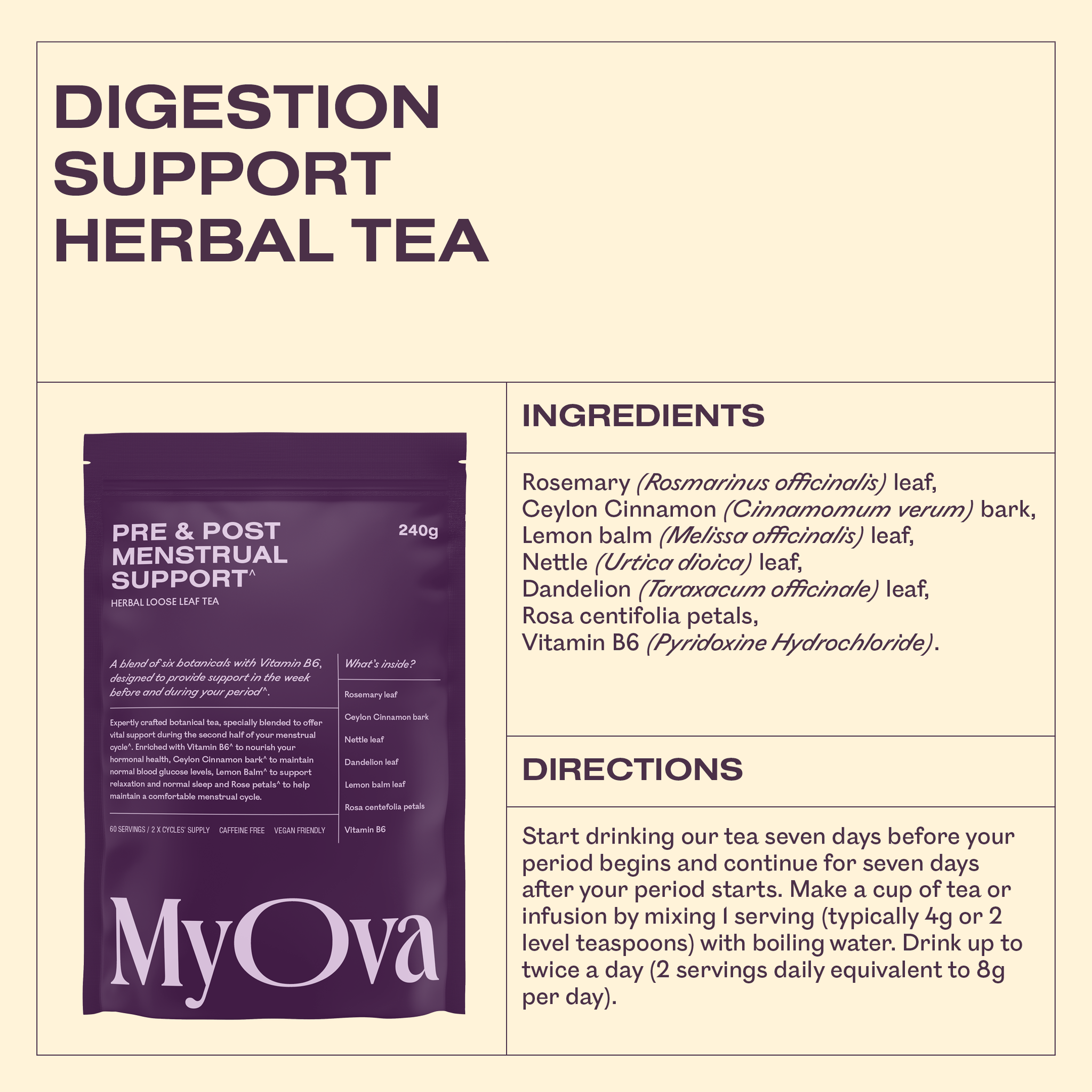 Pre + Post Menstrual Botanical Tea