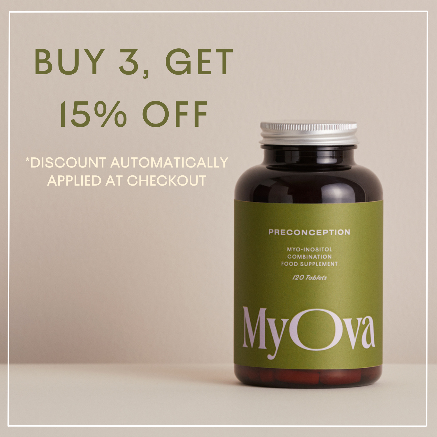 MyOva Fertility Supplement - Buy 3, Get 15% Off